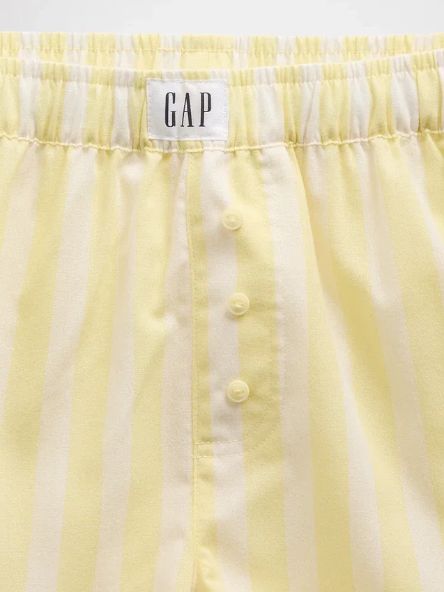 Çocuklar İçin Geri Dönüştürülmüş Poplin Pijama Şortları