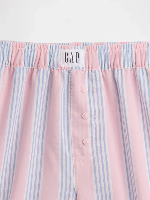 Çocuklar İçin Geri Dönüştürülmüş Poplin Pijama Şortları