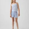 Çocuklar İçin Geri Dönüştürülmüş Ribana Pijama Şortu