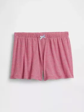 Çocuklar İçin Geri Dönüştürülmüş Ribana Pijama Şortu