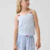 Çocuklar İçin Geri Dönüştürülmüş Ribana Pijama Tank Top