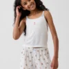 Çocuklar İçin Geri Dönüştürülmüş Ribana Pijama Tank Top