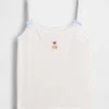 Çocuklar İçin Geri Dönüştürülmüş Ribana Pijama Tank Top