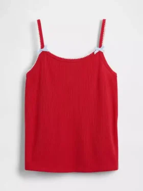 Çocuklar İçin Geri Dönüştürülmüş Ribana Pijama Tank Top