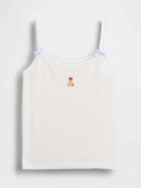 Çocuklar İçin Geri Dönüştürülmüş Ribana Pijama Tank Top