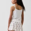 Çocuklar İçin Geri Dönüştürülmüş Ribana Pijama Tank Top