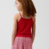 Çocuklar İçin Geri Dönüştürülmüş Ribana Pijama Tank Top