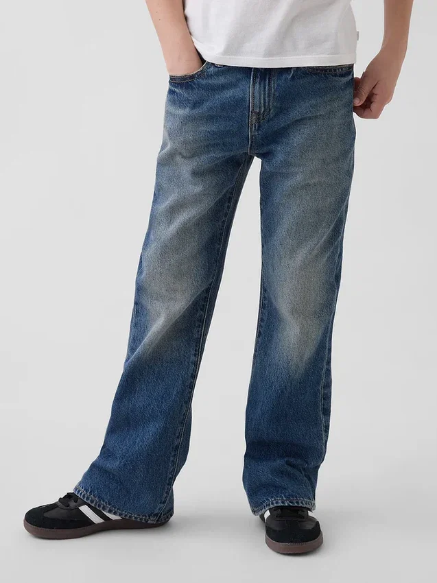 Çocuklar İçin Gevşek Bootcut Jean'ler