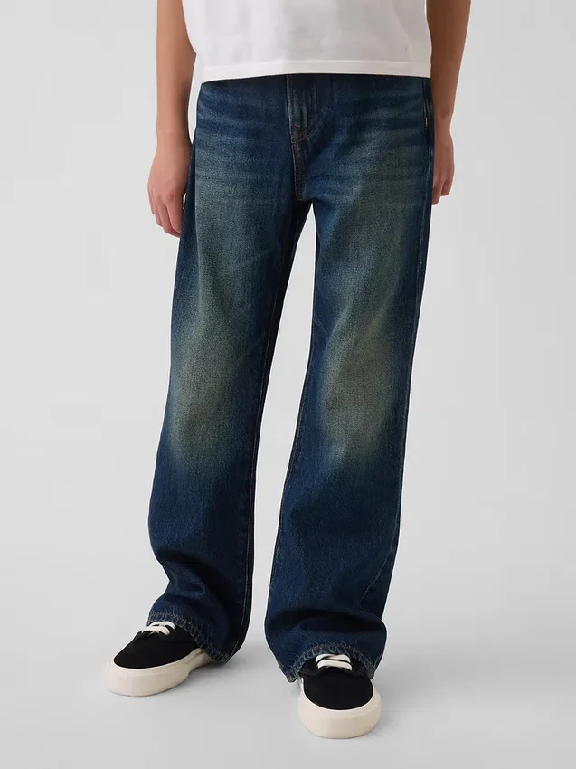 Çocuklar İçin Gevşek Bootcut Jean'ler