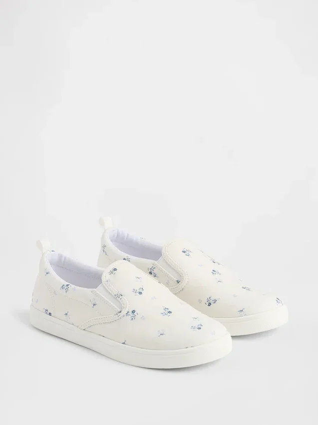 Çocuklar İçin Çiçek Desenli Slip-On Spor Ayakkabılar