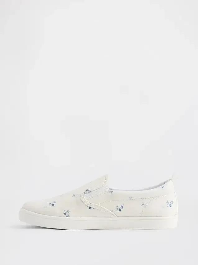 Çocuklar İçin Çiçek Desenli Slip-On Spor Ayakkabılar