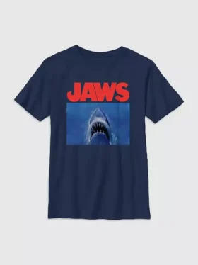 Çocuklar İçin Jaws Köpekbalığı Desenli Tişört