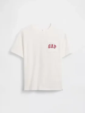 Çocuklar İçin Kalın Dokulu Bol Kesim GAP Logo Tişört