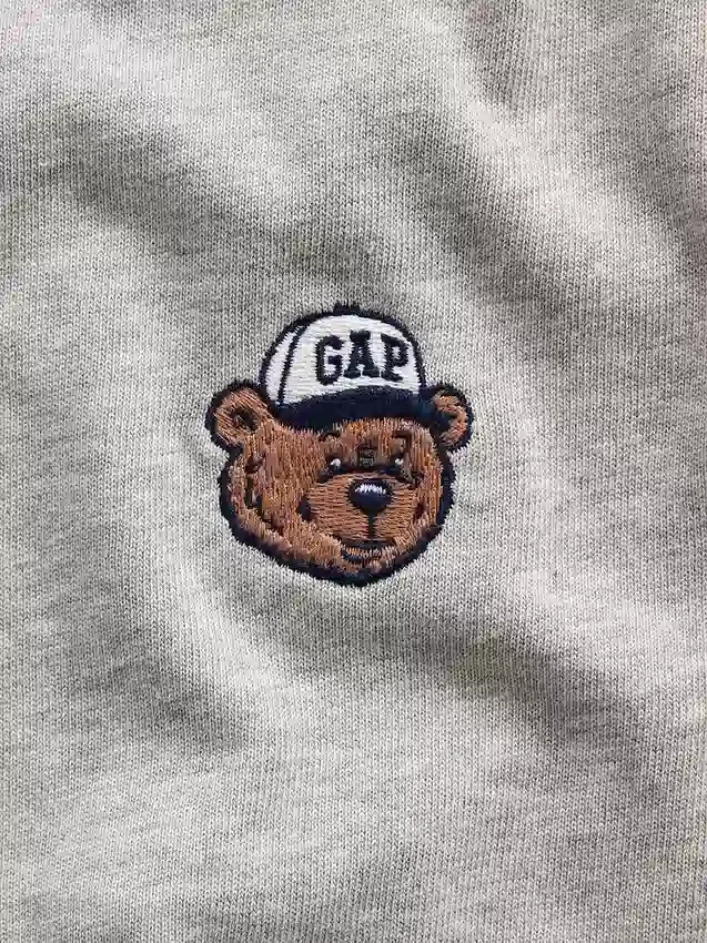 Çocuklar İçin Kalın Dokulu Bol Kesim GAP Logo Tişört