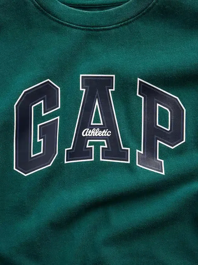 Çocuklar İçin Kalın Dokulu Bol Kesim GAP Logo Tişört