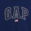 Çocuklar İçin Kalın Dokulu Bol Kesim GAP Logo Tişört