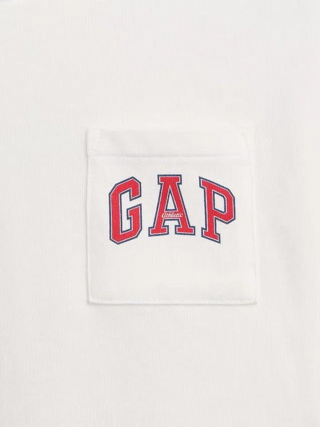 Çocuklar İçin Kalın Dokulu Bol Kesim GAP Logo Tişört