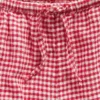Çocuklar İçin Keten-Pamuklu Gingham Kolay Şortlar