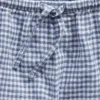 Çocuklar İçin Keten-Pamuklu Gingham Kolay Şortlar