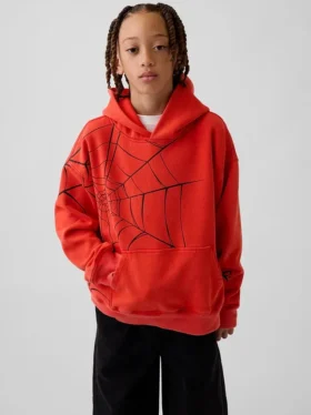 Çocuklar İçin Marvel Vintagesoft Örümcek Adam Bol Kesim Kapüşonlu Sweatshirt