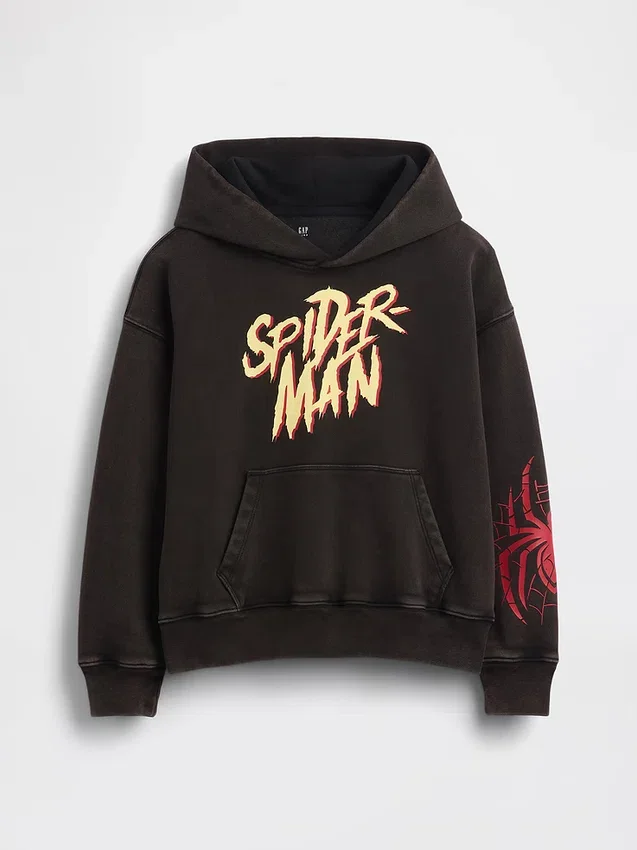 Çocuklar İçin Marvel Vintagesoft Örümcek Adam Bol Kesim Kapüşonlu Sweatshirt