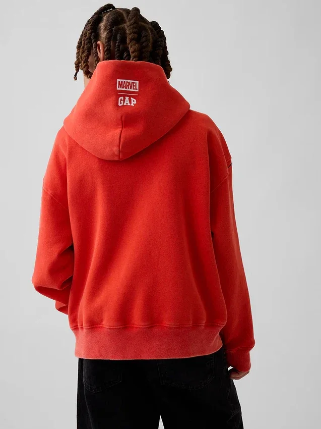 Çocuklar İçin Marvel Vintagesoft Örümcek Adam Bol Kesim Kapüşonlu Sweatshirt