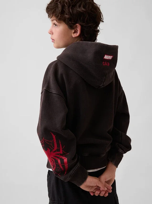Çocuklar İçin Marvel Vintagesoft Örümcek Adam Bol Kesim Kapüşonlu Sweatshirt