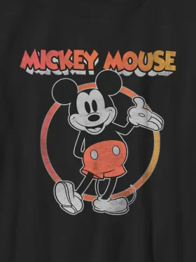 Çocuklar İçin Mickey ve Arkadaşları Vintage Grafik Tişört