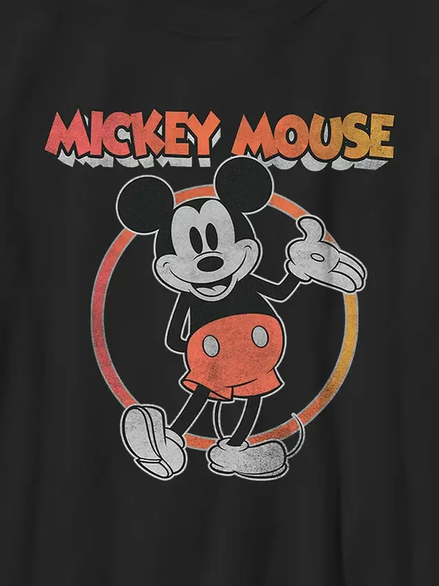 Çocuklar İçin Mickey ve Arkadaşları Vintage Grafik Tişört