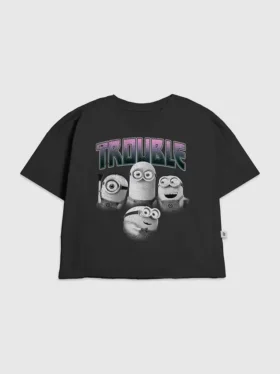 Çocuklar İçin Minions Trouble Grafik Tişört