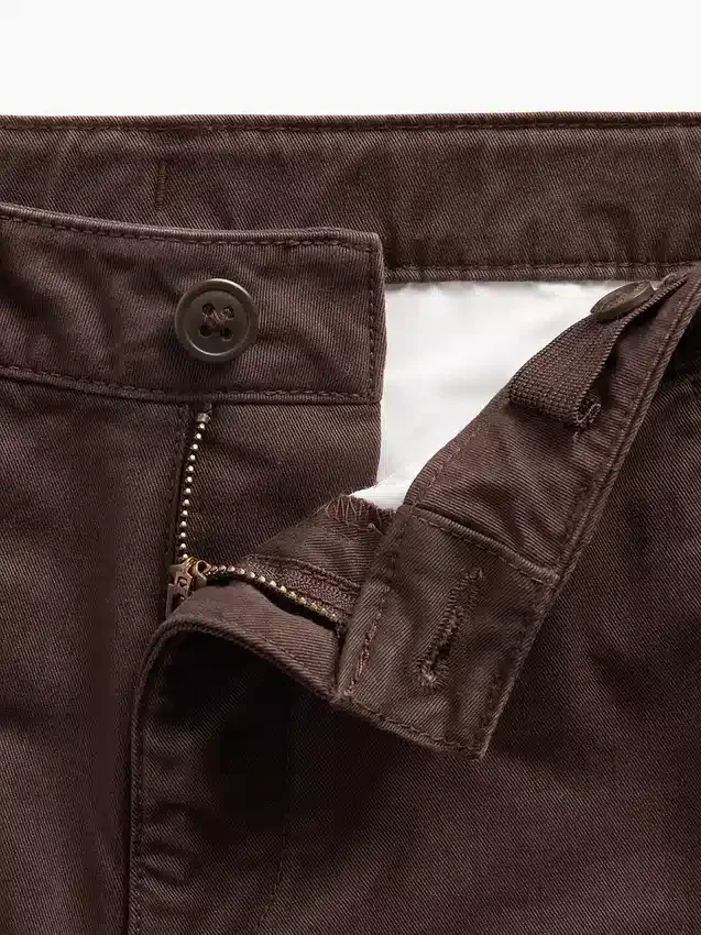 Çocuklar İçin Modern Üniforma Tarzı Bol Kesim Haki Pantolon