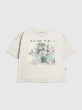 Çocuklar İçin Monet Çiçek Desenli Grafik Tişört