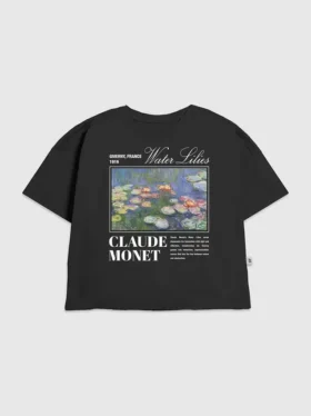 Çocuklar İçin Monet Nilüferleri Desenli Tişört