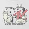 Çocuklar İçin MTV Cats Grafikli Boxy Crop Tişört