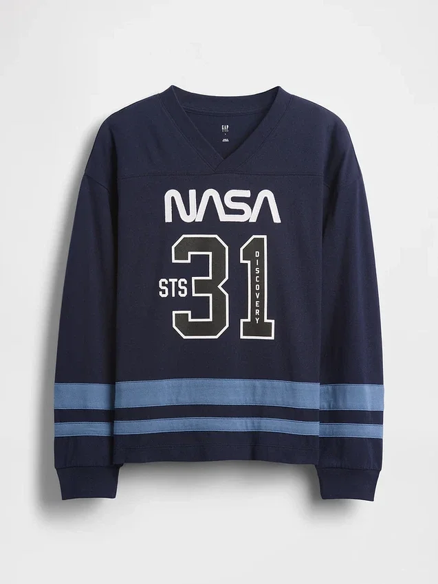 Çocuklar İçin NASA Rahat Jersey Tişört