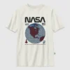 Çocuklar İçin NASA Retro Küre Desenli Tişört