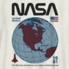 Çocuklar İçin NASA Retro Küre Desenli Tişört