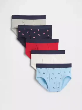 Çocuklar İçin Organik Esnek Pamuklu Americana Slip (5'li Paket)