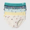 Çocuklar İçin Organik Esnek Pamuklu Bikini Külot (5'li Paket)