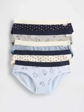 Çocuklar İçin Organik Esnek Pamuklu Bikini Külot (5'li Paket)