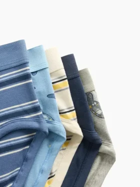 Çocuklar İçin Organik Esnek Pamuklu Oyuncu Slipleri (5’li Paket)