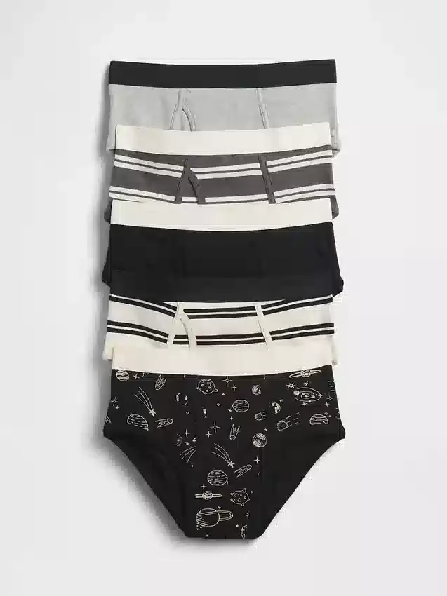 Çocuklar İçin Organik Esnek Pamuklu Slip (5'li Paket)