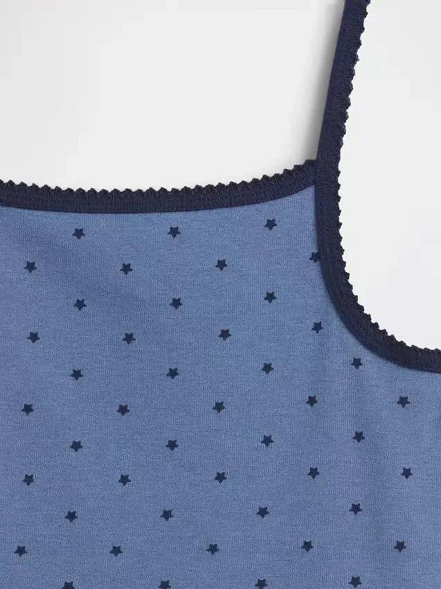 Çocuklar İçin Organik Fırçalanmış Pamuklu Pijama Cami ve Şortlar Seti