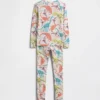 Çocuklar İçin Organik Fırçalanmış Pamuklu Pijama Seti