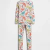 Çocuklar İçin Organik Fırçalanmış Pamuklu Pijama Seti
