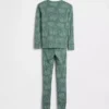 Çocuklar İçin Organik Fırçalanmış Pamuklu Pijama Seti