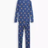Çocuklar İçin Organik Fırçalanmış Pamuklu Pijama Seti