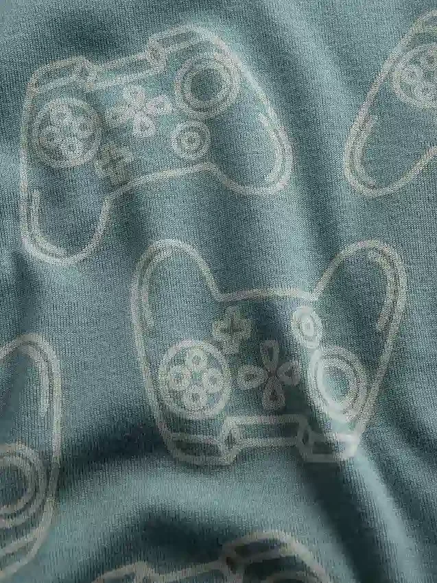 Çocuklar İçin Organik Fırçalanmış Pamuklu Pijama Seti