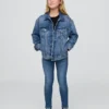 Çocuklar İçin Orta Bel Çekip Giyilebilen Jeggings