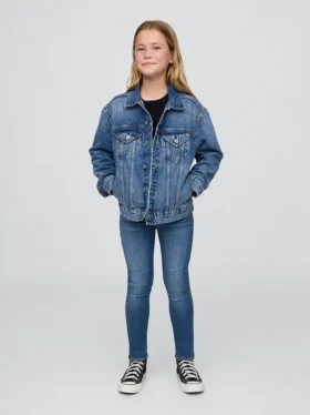 Çocuklar İçin Orta Bel Çekip Giyilebilen Jeggings